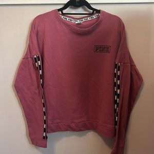 PINK Victoria's Secret Raspberry Pink Logo Crew Neck Sweatshirt- L